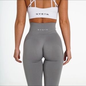 NVGTN Light Grey Solid Seamless Leggings